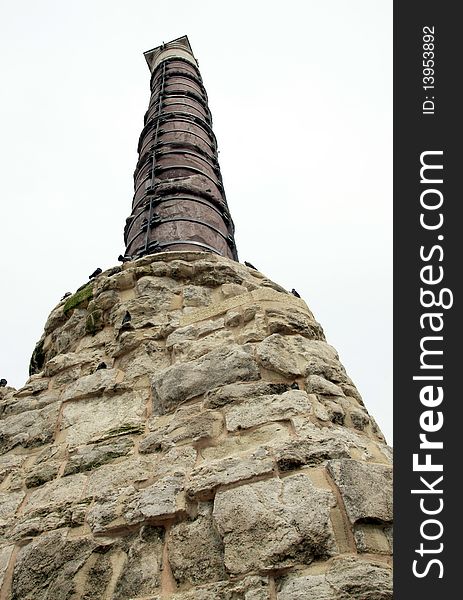 The Column of Constantine is a monumental column constructed on the orders of the Roman emperor Constantine the Great in 330 AD. The Column of Constantine is a monumental column constructed on the orders of the Roman emperor Constantine the Great in 330 AD