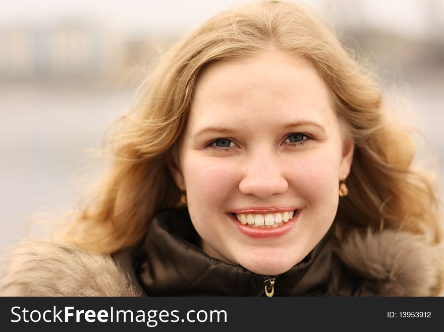 Portrait of the girl with gold hair