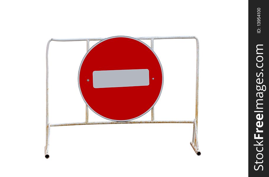 Do Not Enter Road Sign. Isolated object on a white background