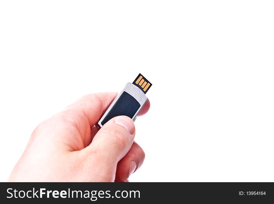 Flash drive in hand