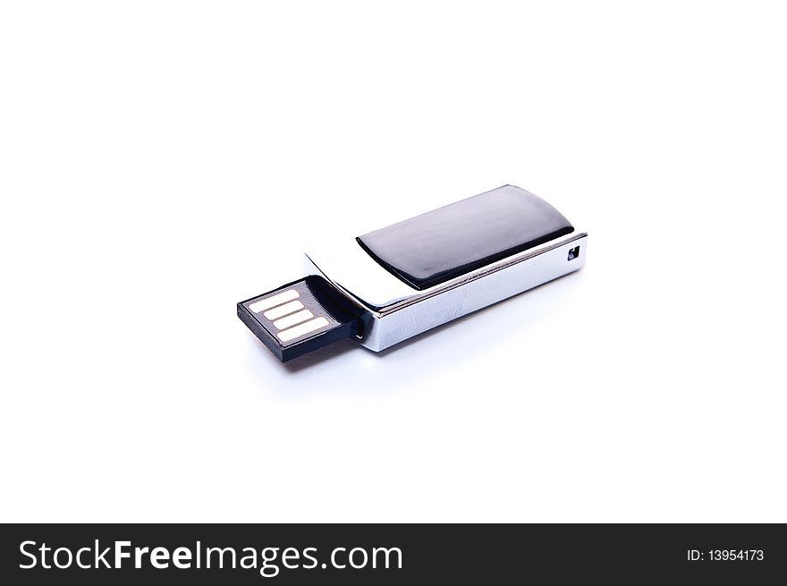 Usb flash memory. Isolated on white background