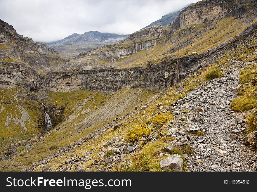 Small Stony Mountain Path To Monte Perdido