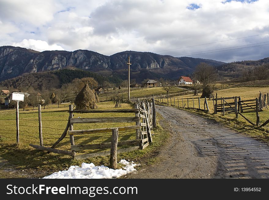 Mountain Village, photo taken in Apuseni Mountains from Romania