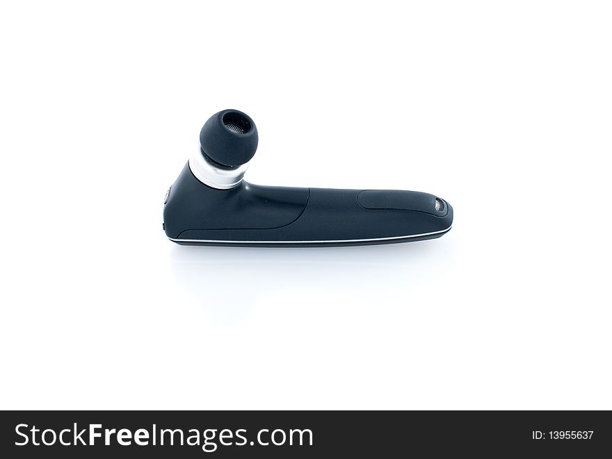 Bluetooth headset, isolated white background