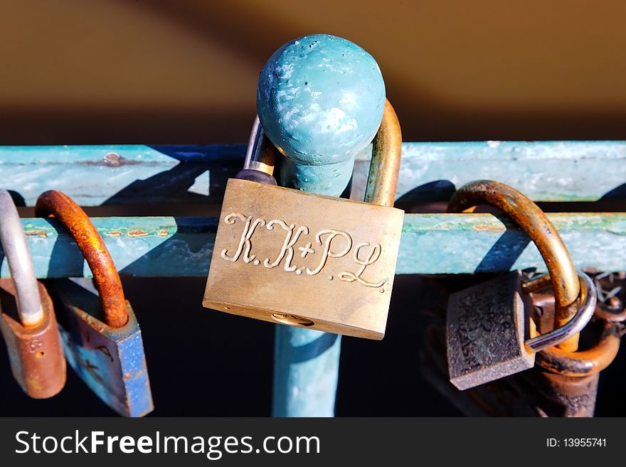 Photograph of the love padlocks