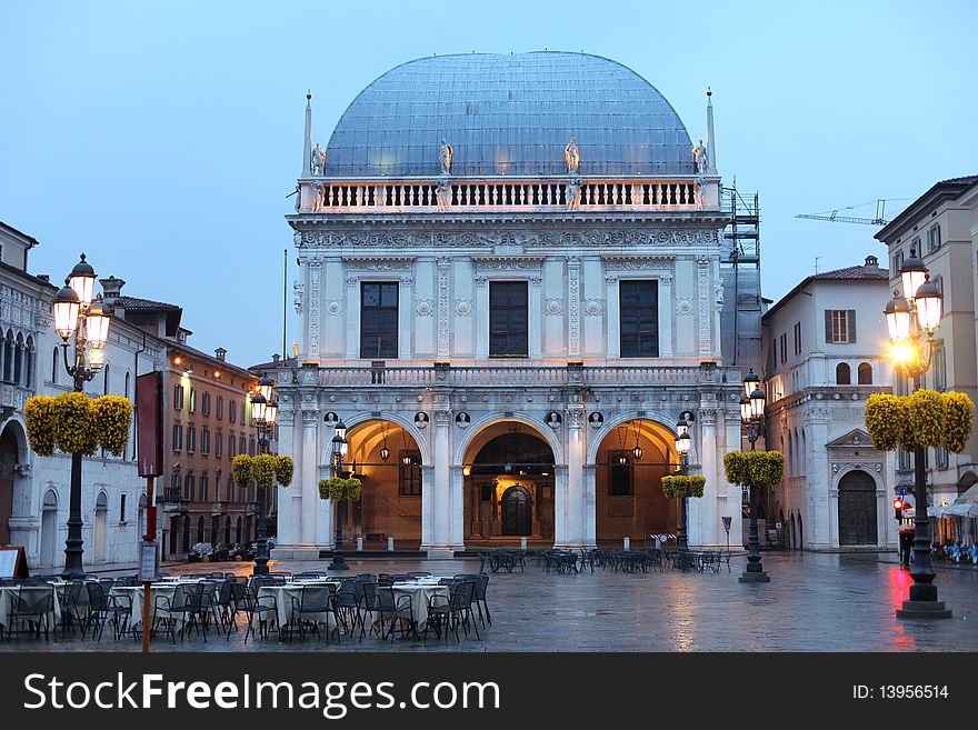 View of the loggia in Brescia