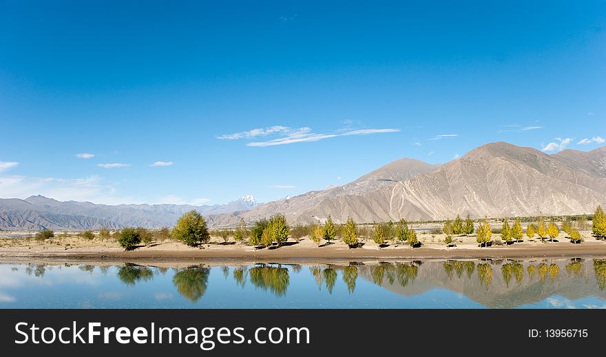 Scenery of mountains and lakes in Tibet. Scenery of mountains and lakes in Tibet