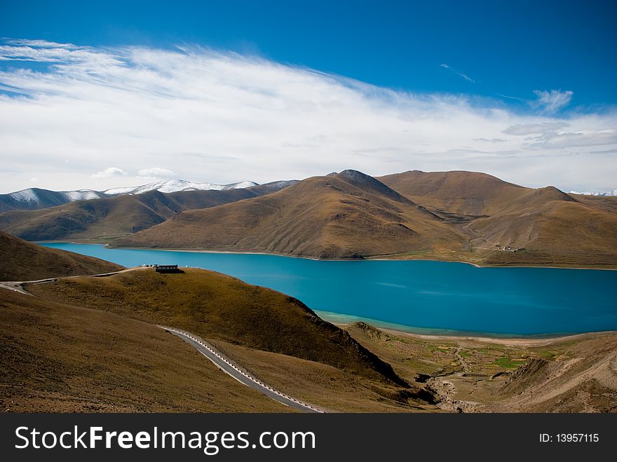 Scenery of mountains and lakes in Tibet. Scenery of mountains and lakes in Tibet