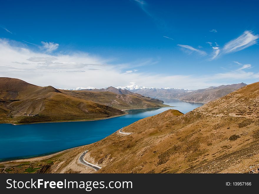 Scenery of mountains and lakes in Tibet. Scenery of mountains and lakes in Tibet