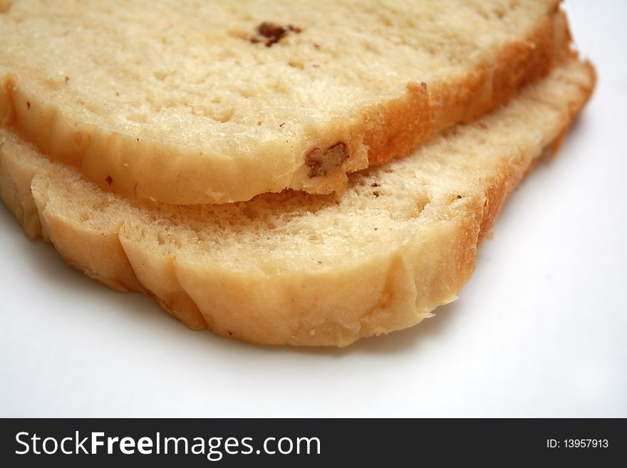 Two breads isolated on white. Two breads isolated on white