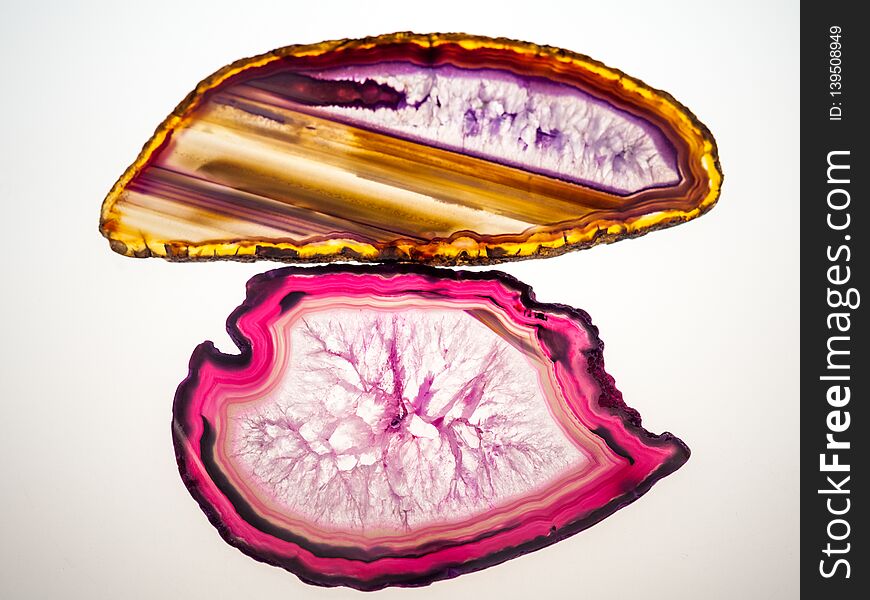 Agate- beautiful, colorful slices