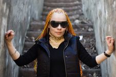 Young Female Teenage Hipster Royalty Free Stock Image Young Female Teenage Hipster Royalty Free Stock Image