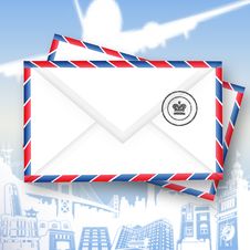 Mail Icon (With Clipping Path) Royalty Free Stock Image