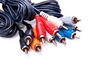 Isolated RCA Cables Stock Image Isolated RCA Cables Stock Image