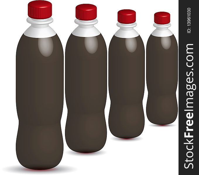 Cola Bottles isolated on white background