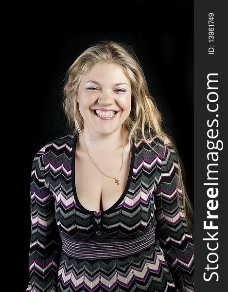 Close-up of a beautiful young woman smiling