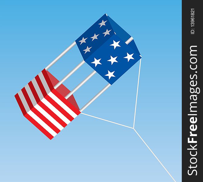 American Patriotic Box Kite