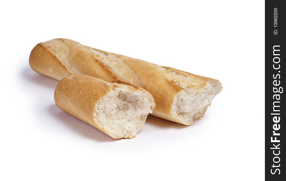 Fresh baguette, halved