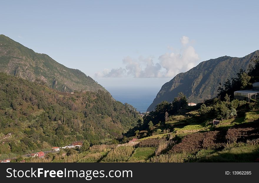 Mountain fields on the Island of Madeira