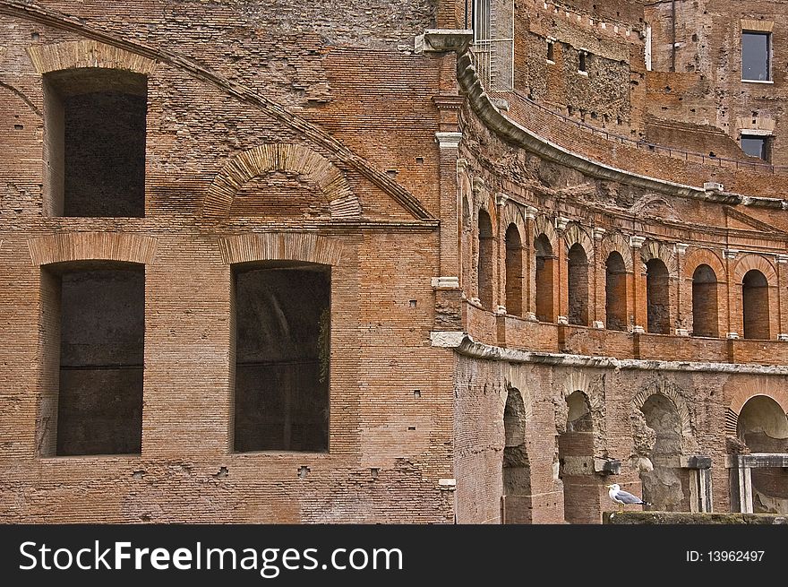 A detail or Trajan Forum in Rome