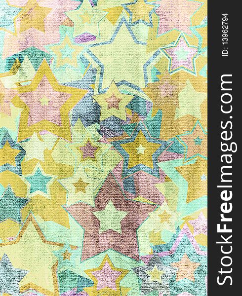 Abstract star on light grunge background