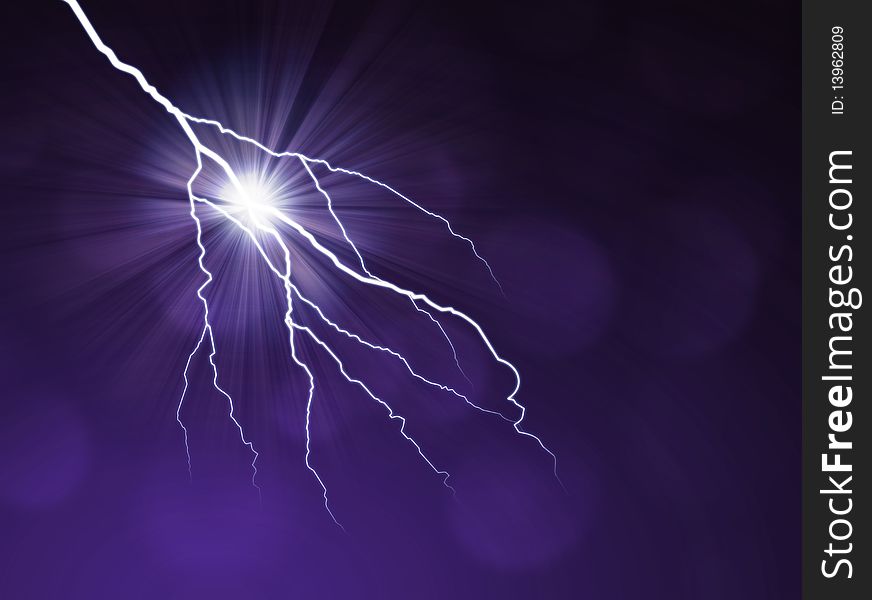 Abstract lightning and light effects on a dark background