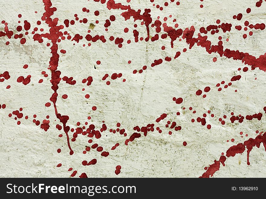 Bloody grunge background texture on the wall