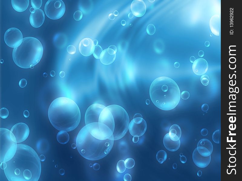 Bubbles under the water, abstract background