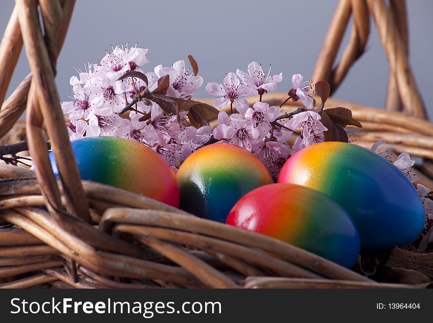 Easter Eggs In Basket