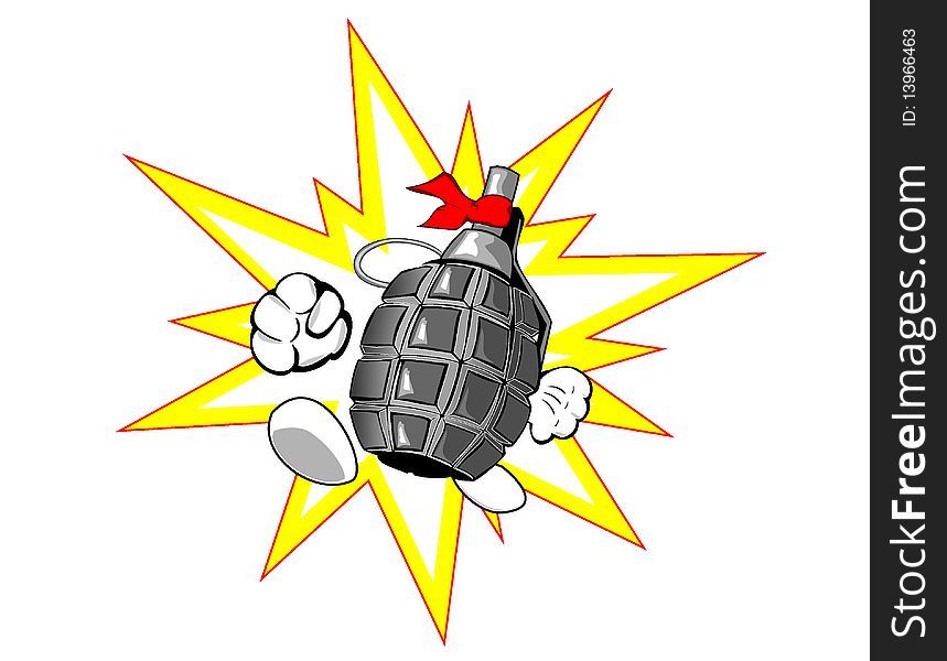 Vector illustration of brave grenade