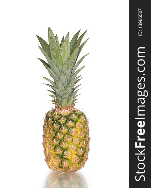 Pineapple isolated on white background with clipping path