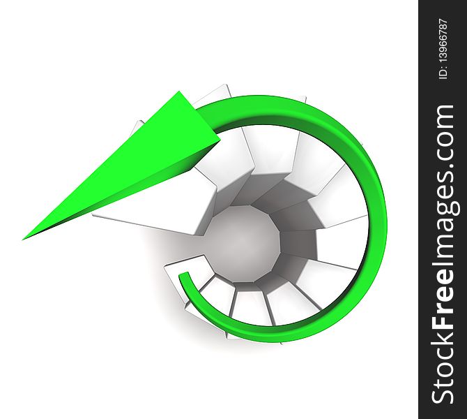 A graphic showing growing chart with arrow. A graphic showing growing chart with arrow