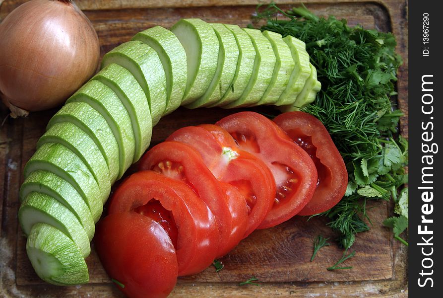 Tomatoes And Vegetable Marrow