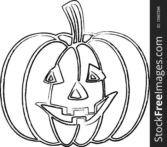 Pumpkin Halloween decorations vector Image. Pumpkin Halloween decorations vector Image