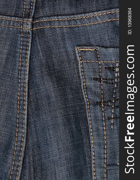 Macro blue jeans for textured background