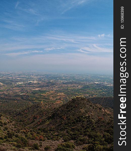 A shot taken from the top of the mountain in Cyprus. A shot taken from the top of the mountain in Cyprus.