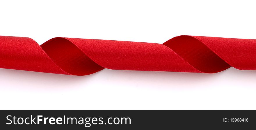 Curled Red Ribbon