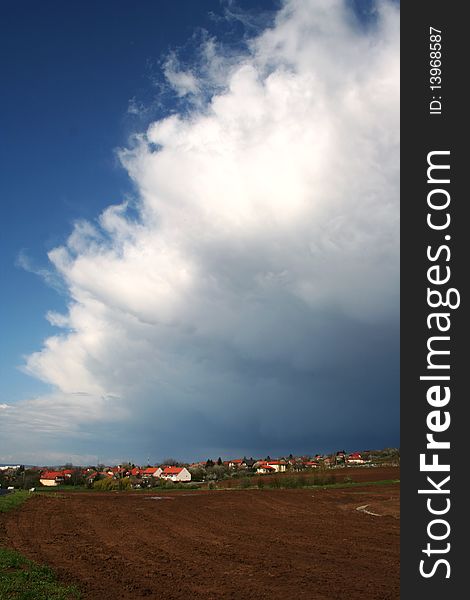 Dramatic Sky above the City. Dramatic Sky above the City