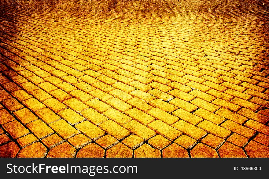 Yellow Paved Pavement