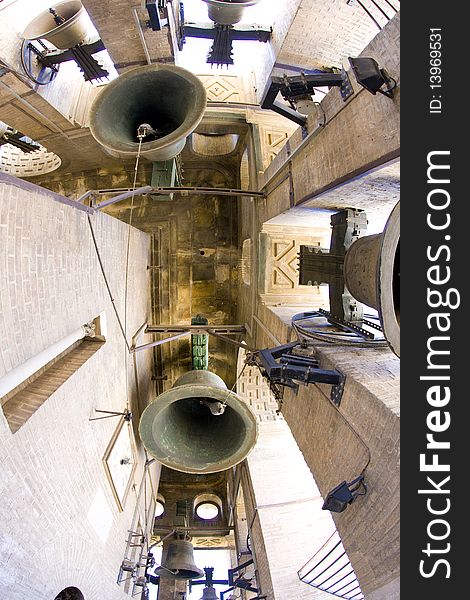 Bells of La Giralda, Cathedral of Seville, Andalusia, Spain