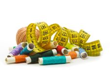 Thread With Measuring Tape Stock Photography