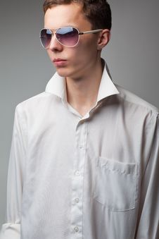 Young Handsome Man In Sunglasses Stock Photo