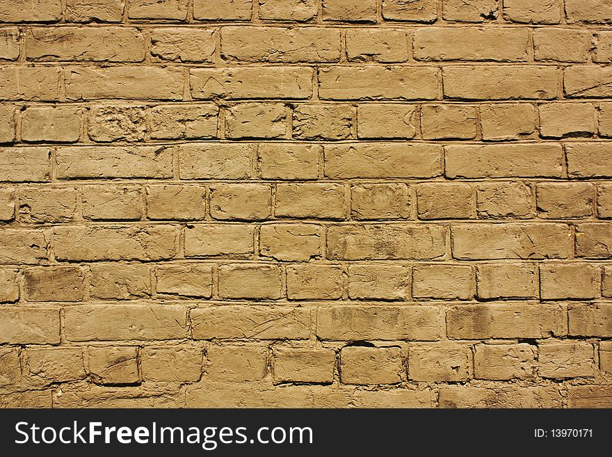 Vintage brown textured brick wall