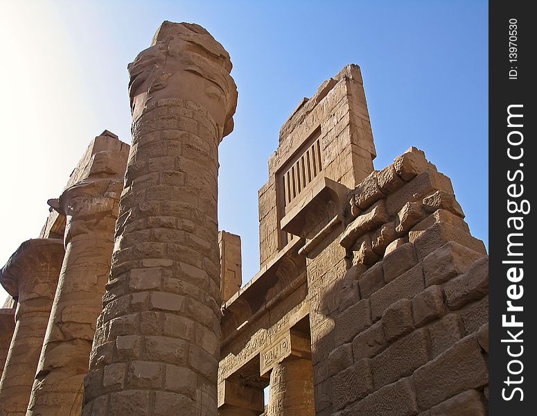 Columns at Karnak Temple, Luxor, Egypt. Columns at Karnak Temple, Luxor, Egypt