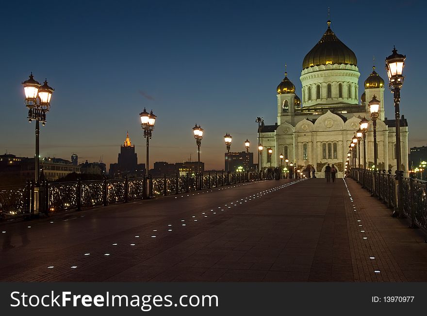 Cathedral of Christ the Savior at night