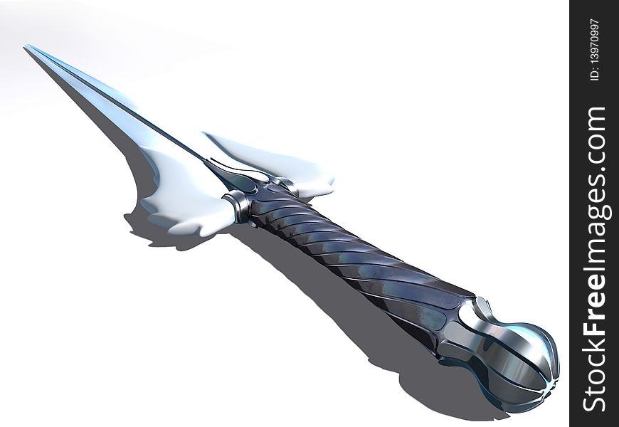 3d sword isolated on white background