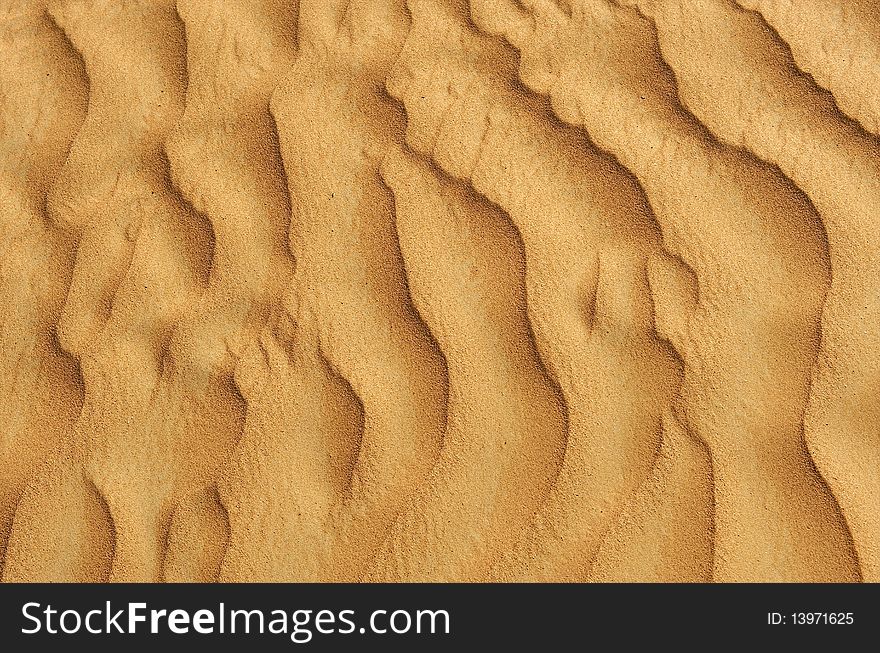Wind Pattern In The Desert Sand