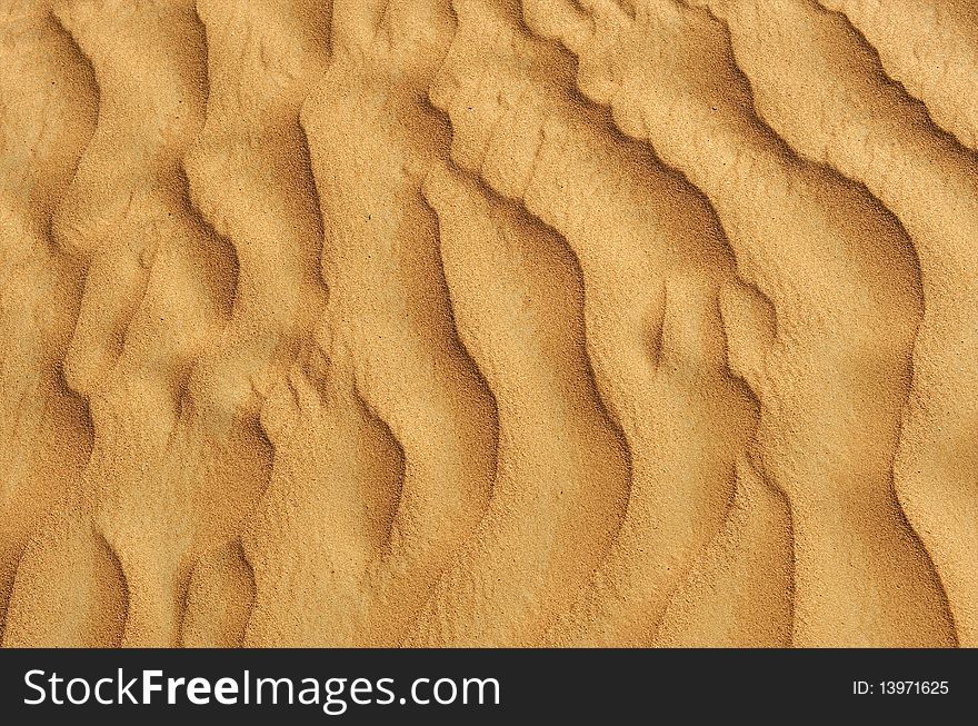 Wind pattern in the desert sand