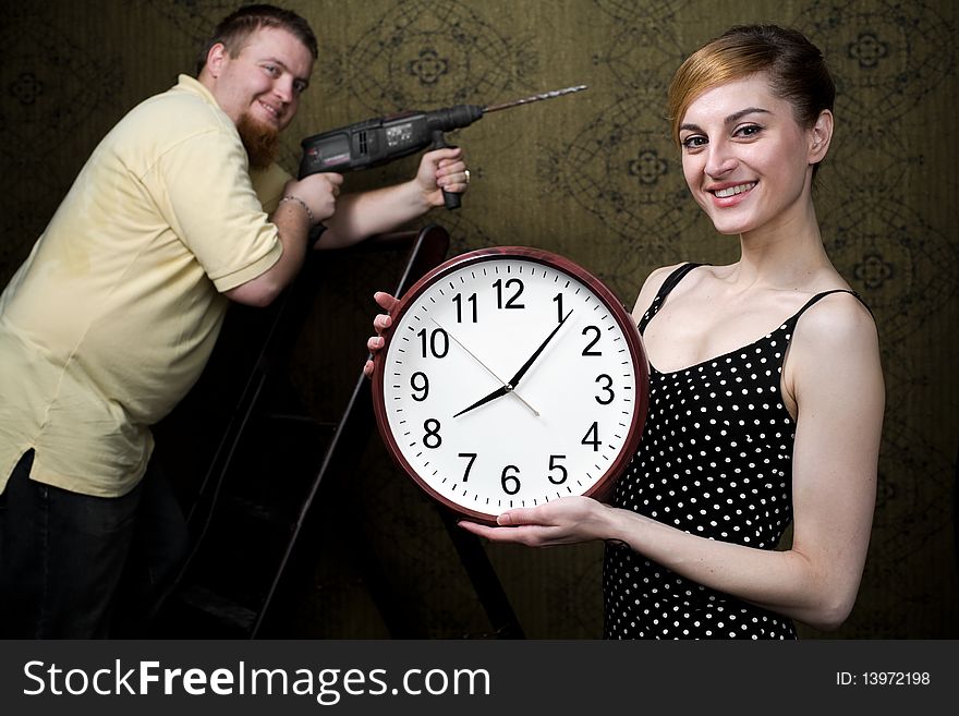 An image of a woman with new clock
