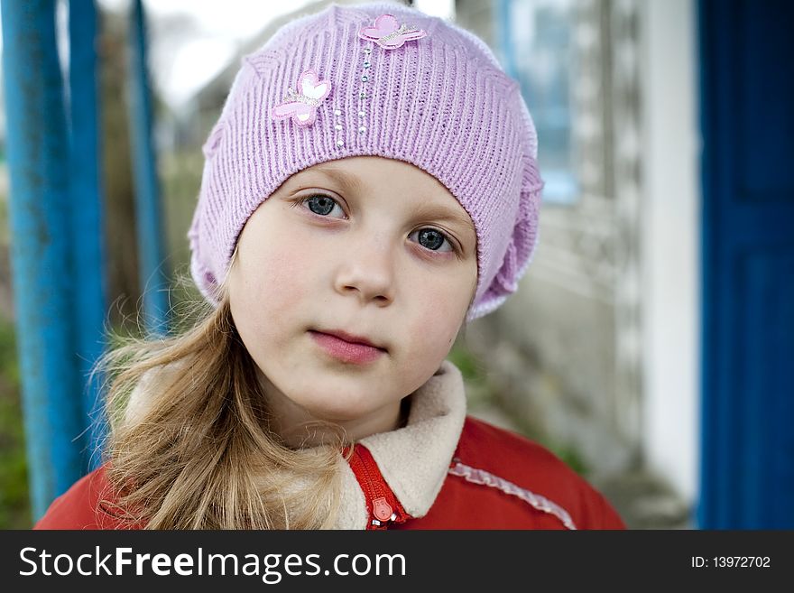 An image of a portrait of a nice little girl